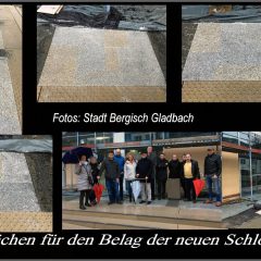 Musterflächen für  Belag der neuen Schloßstraße